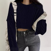 2025 nouveau Design rétro tressé Style coréen femmes Cardigan Sexy doux fille automne pull tricoté