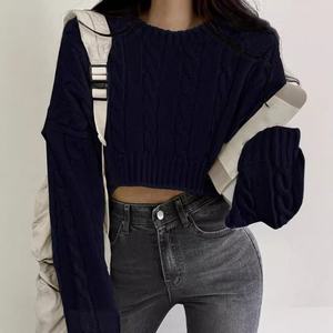 Cardigan da <span class=keywords><strong>donna</strong></span> in stile coreano intrecciato retrò di nuovo Design 2025 <span class=keywords><strong>maglione</strong></span> lavorato a maglia da ragazza dolce e Sexy - Product Image 2