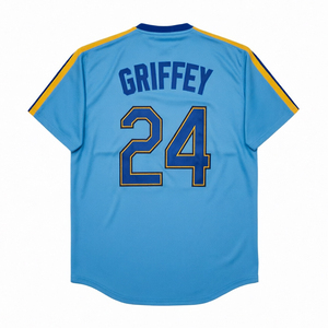 Maillots de baseball vintage pour hommes, style cousu, 24 Griffey Jr., 51 <span class=keywords><strong>Ichiro</strong></span> Suzuki, 42 Griffey Jr., 11 Edgar Martinez, tailles S-3XL - Product Image 4