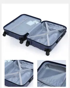 Moda yüksek kaliteli hafif bagaj bavul seti seyahat arabası çantası 3 adet 20 24 28 inç arabası ABS bagaj seti