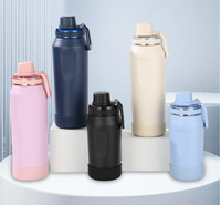 Bouteille d'eau sport en acier inoxydable 304 au design classique moderne, grande capacité, isolée sous vide, portable, cadeaux d'affaires, extérieur