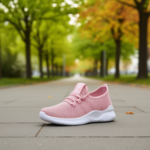 รองเท้าลำลองผู้หญิงแฟชั่น ผ้าตาข่ายระบายอากาศ พื้นรองเท้าแบน สวมใส่สบาย ผูกเชือก เหมาะกับทุกฤดู ฤดูใบไม้ผลิ ฤดูร้อน ฤดูใบไม้ร่วง ฤดูหนาว - Product Image 2
