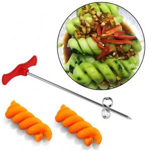 Manual <b>Vegetable</b> Spiralizer Eco-friendly Food Grade Rotary Salad <b>Chopper</b> with Screw Handle Carving Knife <b>for</b> <b>Vegetables</b> - Product Image 6