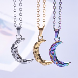 Colgante de Luna Creciente de Acero Inoxidable para Collar, Componente de Joyería DIY para Mujer - Product Image 3