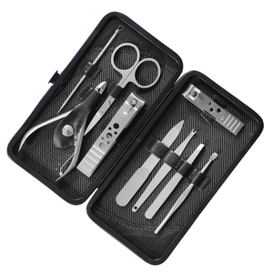 Nouveauté : Kit de manucure professionnel en acier inoxydable, logo personnalisé, outils pour ongles, ensemble de 12 pièces, en promotion. - Product Image 1