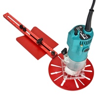 Guide de goujon de trou de forage de travail du bois réglable 4 en 1 support de rainure de fraisage de routeur pour différentes machines