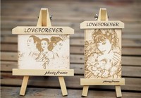 2025 nouveau Style bois massif Laser Art Clip cadre Photo cadeau éternel pour l'amitié bricolage usage domestique cadre photo sculpté à la main