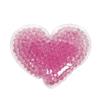 Compresse chaude et froide réutilisable en forme de cœur avec billes de gel pour soulager la douleur et le stress