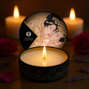 Bougie de massage Shunga 1 oz parfumée à la vanille pour usage intime - Product Image 2