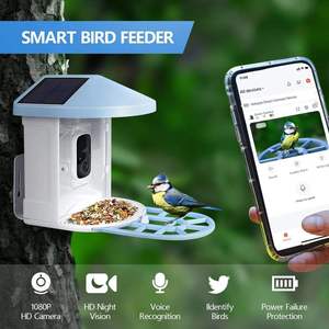 IP66 2MP thông minh Bird nhà trung chuyển với máy ảnh năng lượng mặt trời bảng điều khiển từ xa xem ai nhận dạng ngoài trời động vật hoang dã giám sát máy ảnh - Product Image 2