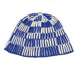 Chapeau tricoté à carreaux pour femme, automne/hiver, chapeau de pêcheur pour grandes têtes - Product Image 3