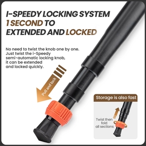 Trípode de amortiguación suave profesional para cámara, Base de nivelación rápida, trípode de cámara, cabezal fluido de disparo <span class=keywords><strong>Vertical</strong></span>, trípode portátil - Product Image 4