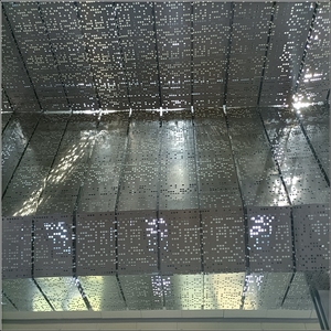 Revêtement de façade apparent en maille perforée en aluminium, personnalisable, pour mur-rideau, pour achats en ligne sur le <span class=keywords><strong>site</strong></span> Alibaba - Product Image 3