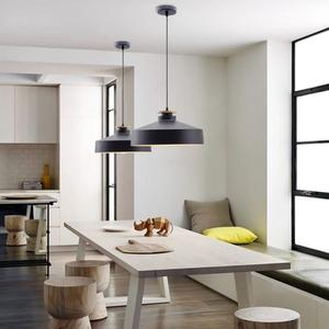 Lámpara colgante E27 de metal negro de diseño creativo simple y moderno comedor cafetería cocina isla candelabros luces colgantes - Product Image 2