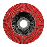 Disques à lamelles en céramique rouge en gros, 4,5 pouces, grain 60 T29, pour le mélange de surfaces en acier inoxydable, l'élimination des joints de soudure, pour meuleuse d'angle, OEM