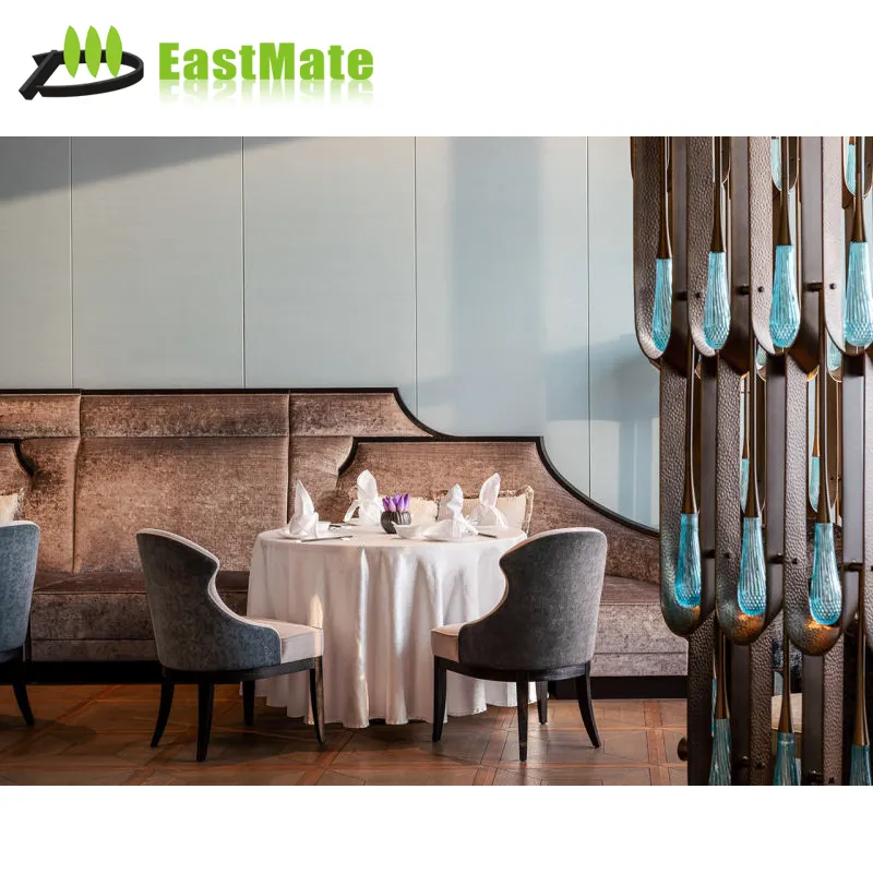 Juegos de comedor Hotel Restaurante Muebles de madera a la venta Mesa larga de madera maciza
