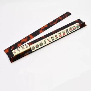 Support magnétique en acrylique pour Mahjong avec organiseur de cartes à bords droits, pour tuiles de Mahjong américain, nacre, ambre et marron écaille de tortue - Product Image 2