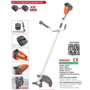 New Energy Rechargeable Lithium Battery Powered Electric Grass Trimmer Cordless Household Brush Cutter