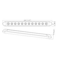 Nouvelle Lampe de Barre d'Identification LED KLT-LITE en Gros, Feu Stop Arrière et Clignotant à Montage Haut, DC12V SAE DOT IP67 Étanche pour Camion et Remorque