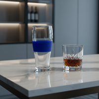 Verre à bière isotherme double paroi en borosilicate 301-400ml translucide pour lait, café, vin rouge et toutes boissons