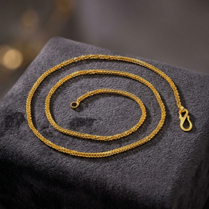 สร้อยคอทองชุบไมครอน 14K 18K 24K แบบขายส่ง, สร้อยคอแฟชั่นดีไซน์ทันสมัย, สร้อยทองเหลือง - Product Image 3