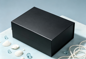 Two-piece Eco-Friendly <b>Recyclable</b> Matte Black Rigid Gift <b>Box</b> Magnetic Closure Made Thick Grey Board Specialty Paper sharp - Product Image 4