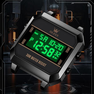   Nouvelle Arrivée 1103 Montres Numériques pour Hommes, Étanche 3ATM, Montre de Sport Tendance, Double Fuseau Horaire, Montre-Bracelet Numérique Multifonctionnelle - Product Image 2