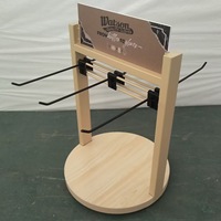 Support de présentation rotatif en bois pour gants et chaussettes, pour comptoir de magasin de détail