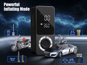 Moniteur de pression des pneus numérique 150 psi, gonfleur avec lumière LED, batterie rechargeable 6000 mAh, matériau ABS, portable, double fonction - Product Image 5