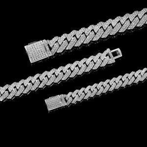 Bracelet en argent sterling 925 avec mosaïque personnalisée, fermoir serti de moissanite VVS, haute scintillation, maillons cubains - Product Image 6