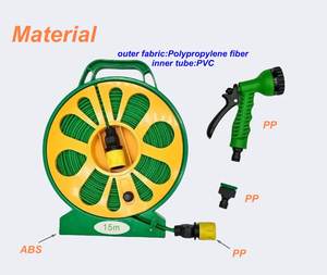 Carrete de manguera y manguera plana de jardín de tubo interior de PVC de 15 metros en caja de color personalizable de gran venta - Product Image 6