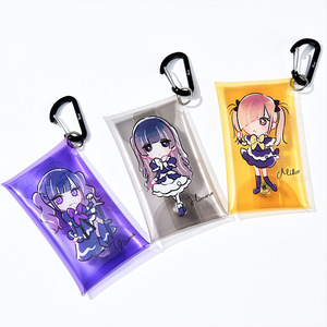 Porte-clés transparent en PVC pour rouge à lèvres, mini porte-monnaie étanche, rangement portable pour crème visage, fard à joues, écouteurs et bijoux - Product Image 1