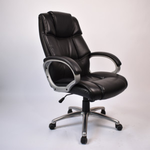 Grande e alta sedia da ufficio in pelle nera classica sedia da Computer di lusso Executive per il mal di schiena