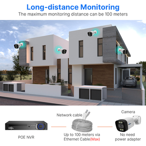 Cámara IP de 8MP 4k con Visión Nocturna a Todo Color, Kit de Seguridad para el Hogar, Videovigilancia, Sistema NVR de 8 Canales, POE para Exteriores, PK-8HB718 NVR - Product Image 6