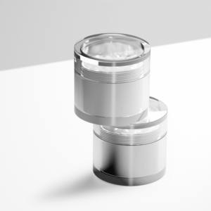 Pot en plastique acrylique transparent à double paroi épais avec couvercle pour cosmétiques, contenances 10g, 30g, 50g, pour crème visage et soins de la peau. - Product Image 1