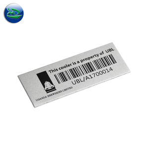 Tùy Chỉnh Tự Dính Logo Sticker Kim Loại Nhôm Tài Sản Tag Mã Vạch Nhãn - Product Image 2