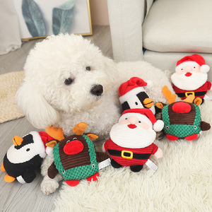 Jouets en peluche <span class=keywords><strong>de</strong></span> Noël <span class=keywords><strong>pour</strong></span> animaux <span class=keywords><strong>de</strong></span> compagnie en gros, jouets à mâcher <span class=keywords><strong>pour</strong></span> chiens, Père Noël, Pingouin, Homme au pain d'épices, jouets interactifs doux et rembourrés <span class=keywords><strong>pour</strong></span> chiots - Product Image 2