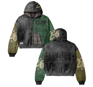 Unisex Hooded <b>Zip</b>-<b>Up</b> <b>Jacket</b> Full Sleeve Print Streetwear Autumn Adult Limited Edition Reversible Split Hem Full Tracksuit Set - Product Image 2