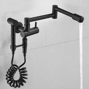 ก๊อกน้ำติดผนังสไตล์โมเดิร์นสำหรับห้องครัว,ก๊อกน้ำมีสายชำระแรงดันสูงแบบพับได้ยืดได้ - Product Image 4