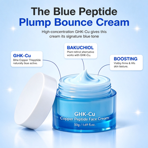 Crème pour le visage au peptide de cuivre GHK-Cu, tripeptide de cuivre-1, soin de la barrière cutanée, crème hydratante pour le visage - Product Image 3