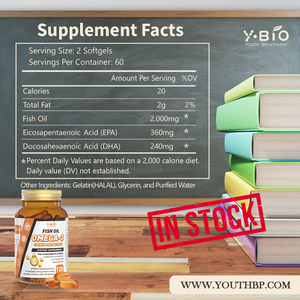 מכירה ישירה מהמפעל, תמיכה בקמעונאות, ציפוי אנטי-אימונטי, שמן דגים טבעי מים עמוקים, אומגה <span class=keywords><strong>3</strong></span>, כמוסות רכות, 120 כמוסות רכות, למבוגרים, משלוח מהיר - Product Image 5