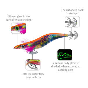 เหยื่อล่อปลาแบบแข็งมีเสียงเหมือนกุ้ง2.5 #3.0 #3.5 # egi ปลาหมึกจิ๊กตกปลา - Product Image 5