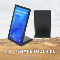 Tablette PC Android tactile capacitif LCD 10 pouces en forme de L, noire, pour affichage portrait, lavable, pour intérieur, salle de réunion, hôtel, banque, OEM
