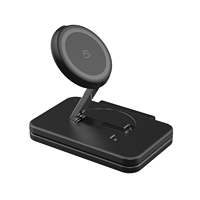 Cargador Inalámbrico Magnético 3 en 1 Plegable, 15W, Carga Rápida para iPhone 13 14 15 16 17 Pro Max, de Escritorio