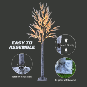 Gran oferta, decoración navideña, luz de belleza, Artificial penacho de 6 pies, 180 luces de árbol Micro-LED para fiesta diaria al aire libre, Navidad - Product Image 3