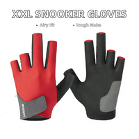 Gants de billard LIRODE XXL professionnels, ajustables, respirants, à 3 doigts, avec boîte pour queue de billard, pour joueurs de table