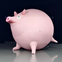 Dessin animé de gros cochon gonflable personnalisé dessin animé animal gonflable de cochon rose gonflable pour la publicité ou la décoration ou les événements