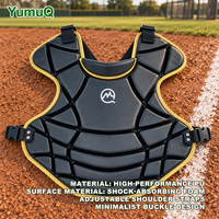 Protège-poitrine de baseball YumuQ personnalisé avec logo en PU pour jeunes et adultes, équipement de protection avec sangles réglables