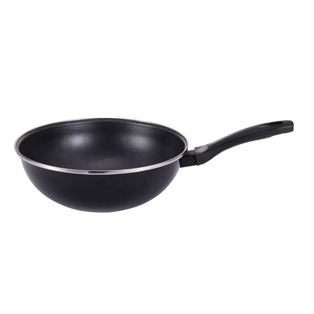 Non Stick Koekenpan Emaille Staal Koolstofstaal Wok Gebruikt Voor Gasfornuis Chinese Wok Pan