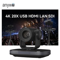Caméra PTZ Anywii OEM 4K 60FPS SDI avec zoom optique 20X, suivi automatique IA, système de conférence audio pour événements et églises